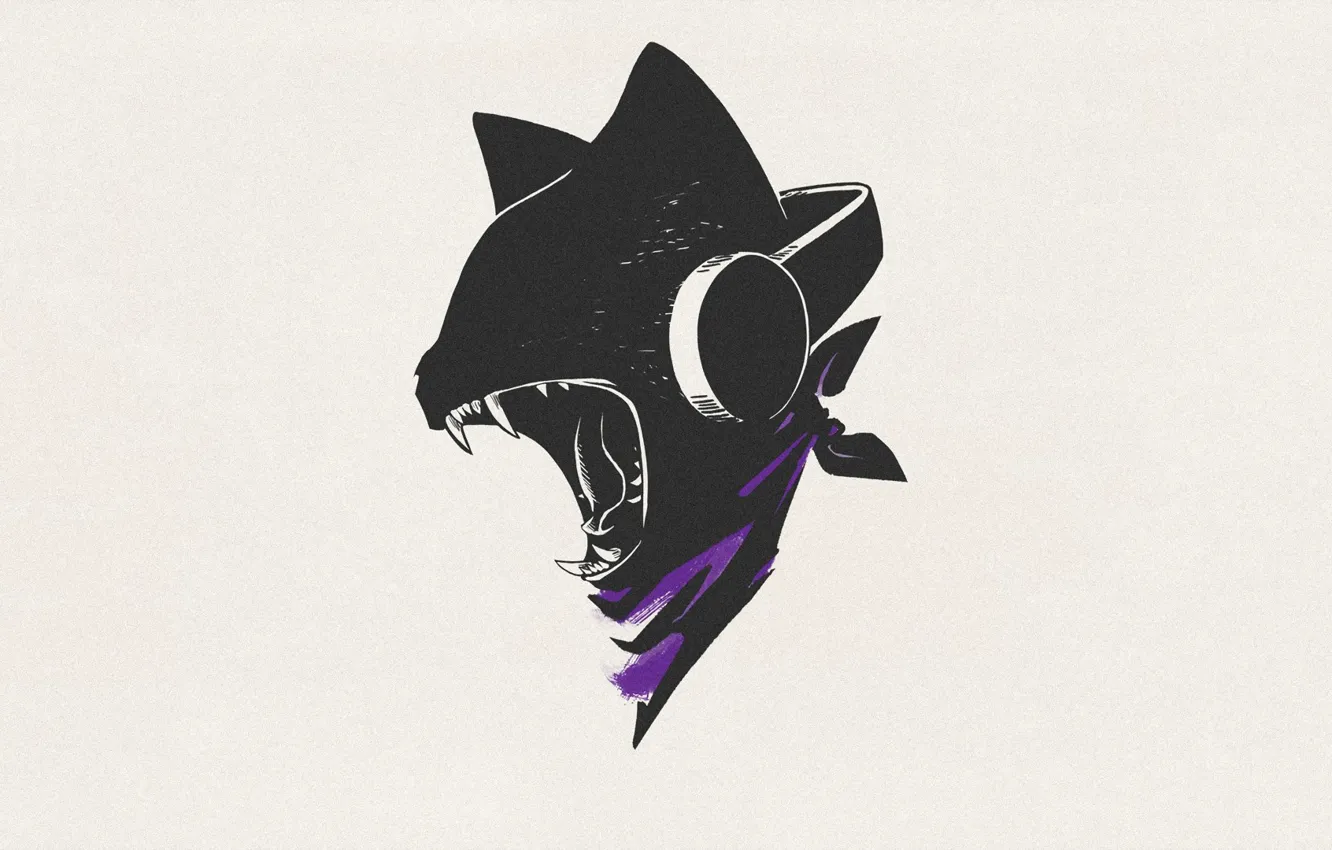 Фото обои logo, cat, Monstercat