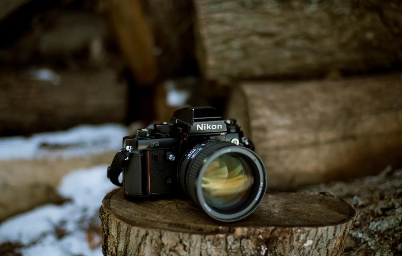 Фото обои макро, фон, камера, Nikon F3