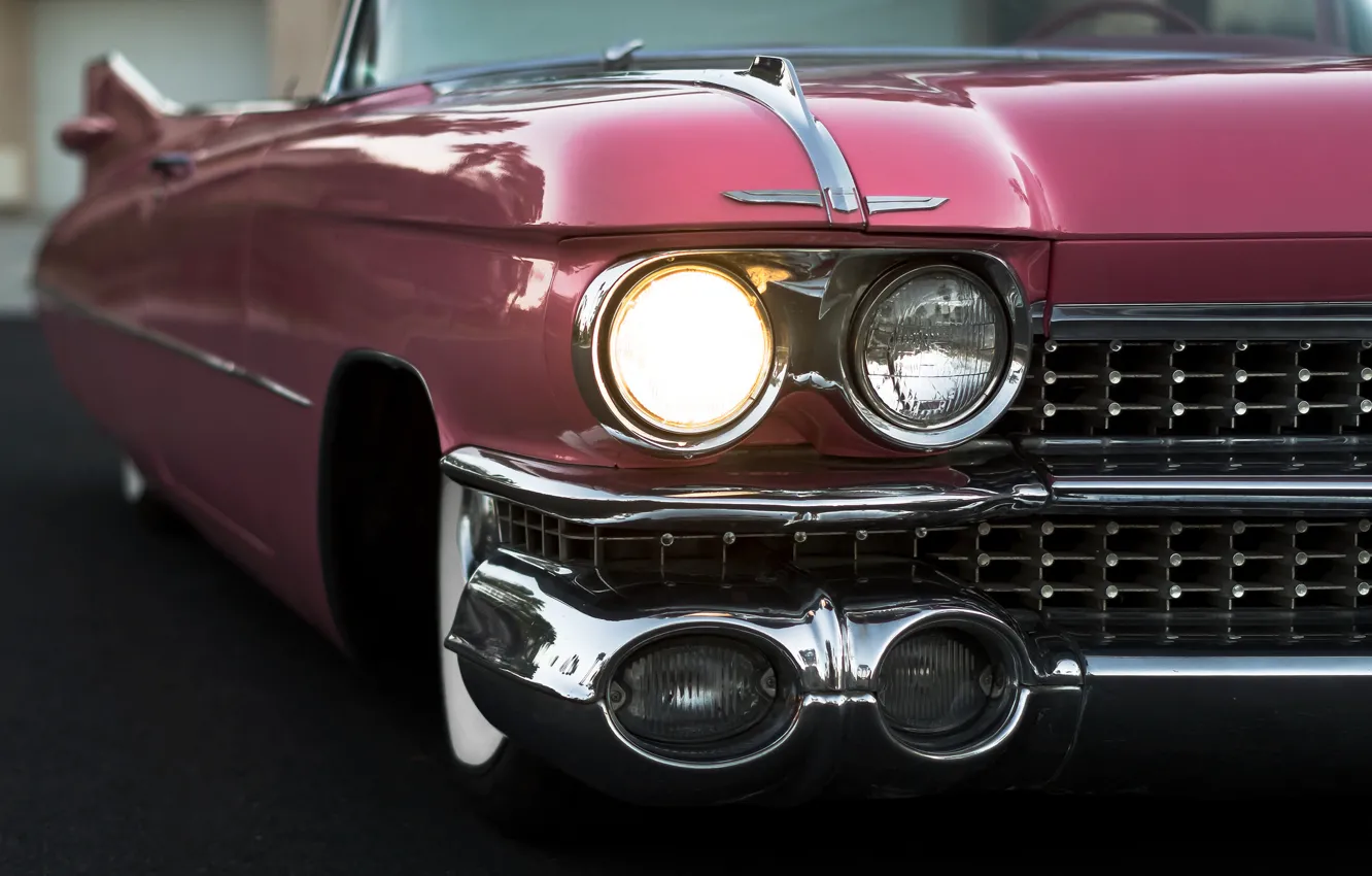 Фото обои ретро, фары, кабриолет, 1959, Cadillac Convertible