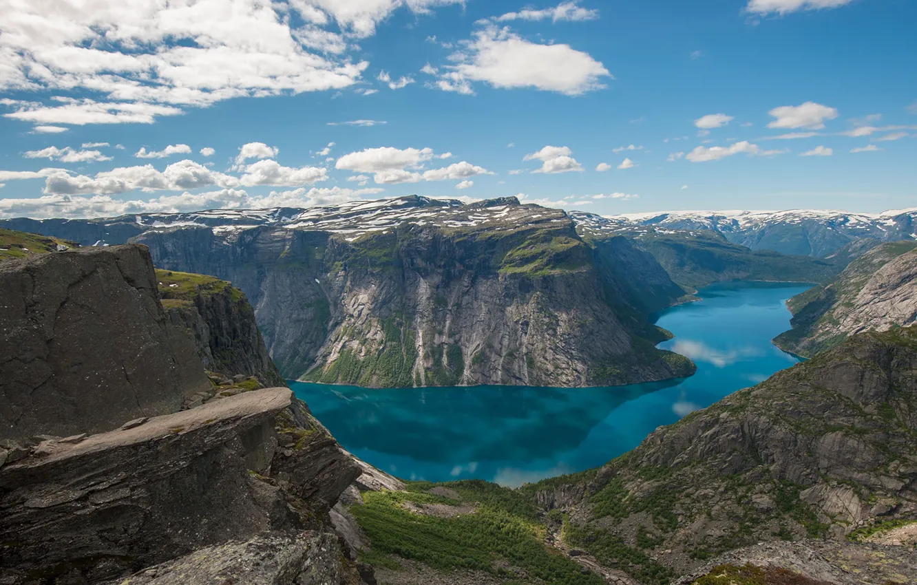 Фото обои Norway, North Sea, Trolltunga