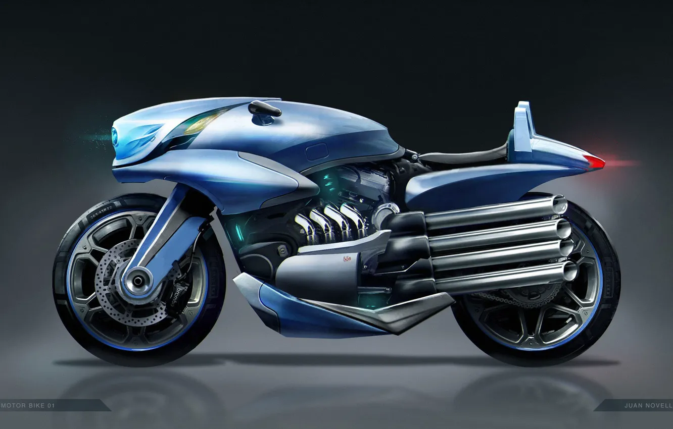 Фото обои дизайн, мотоцикл, concept motor bike 01, Juan Novelletto