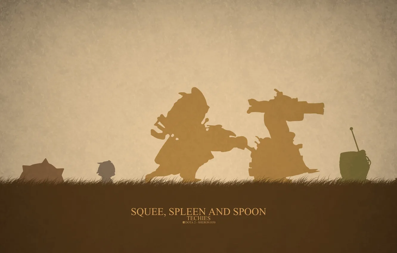 Фото обои spoon, hero, Defense of the Ancients, DotA 2, squee, spleen, Techies, минер