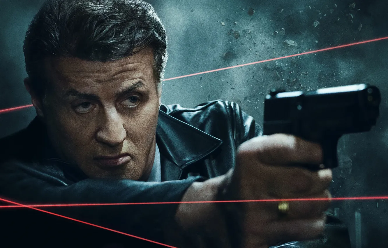 Фото обои пистолет, лазеры, боевик, постер, Сильвестр Сталлоне, Sylvester Stallone, Escape Plan 2: Hades, План побега 2