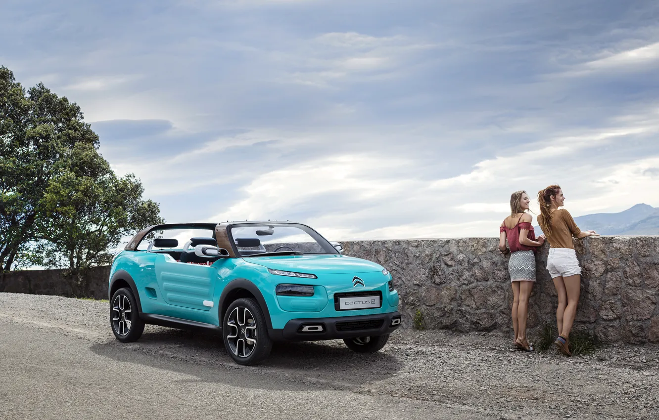 Фото обои концепт, Citroen, ситроен, 2015, Cactus M, Conept