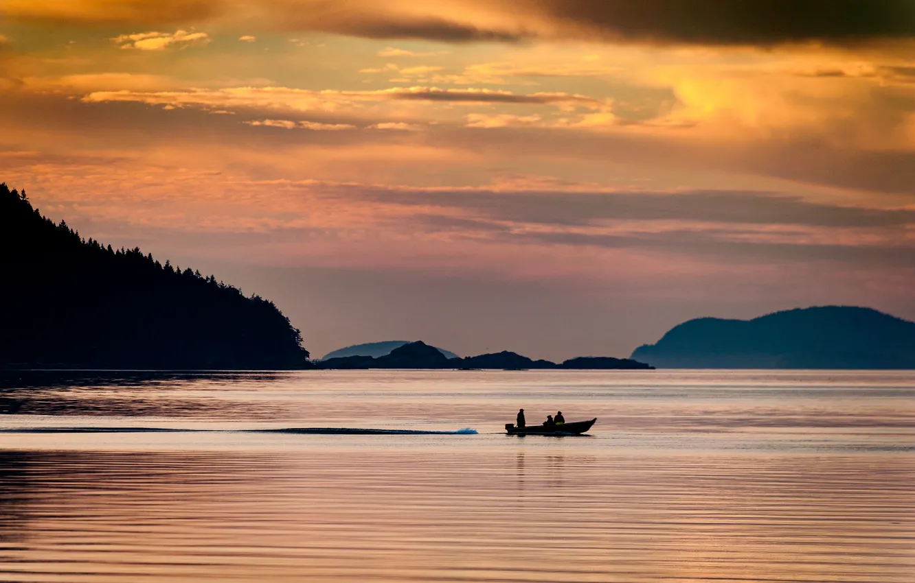 Фото обои fishing, fishing boat, fishermen, salmon fishing