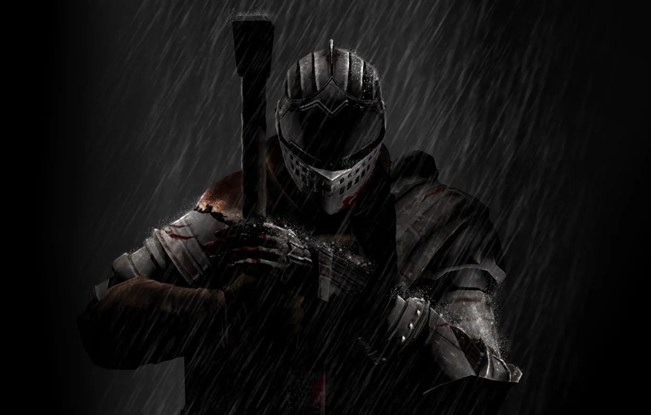 Фото обои warrior, helmet, Dark Soul