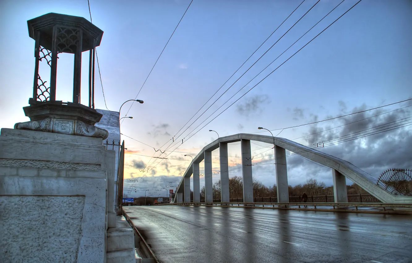 Фото обои мост, канал, Щукинская, хорошевское спрямление