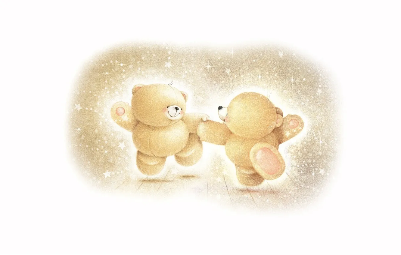 Фото обои настроение, танец, арт, мишка, детская, Forever Friends Deckchair bear