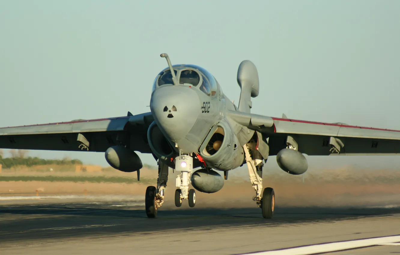 Фото обои самолёт, взлет, Grumman, Prowler, палубный, EA-6B