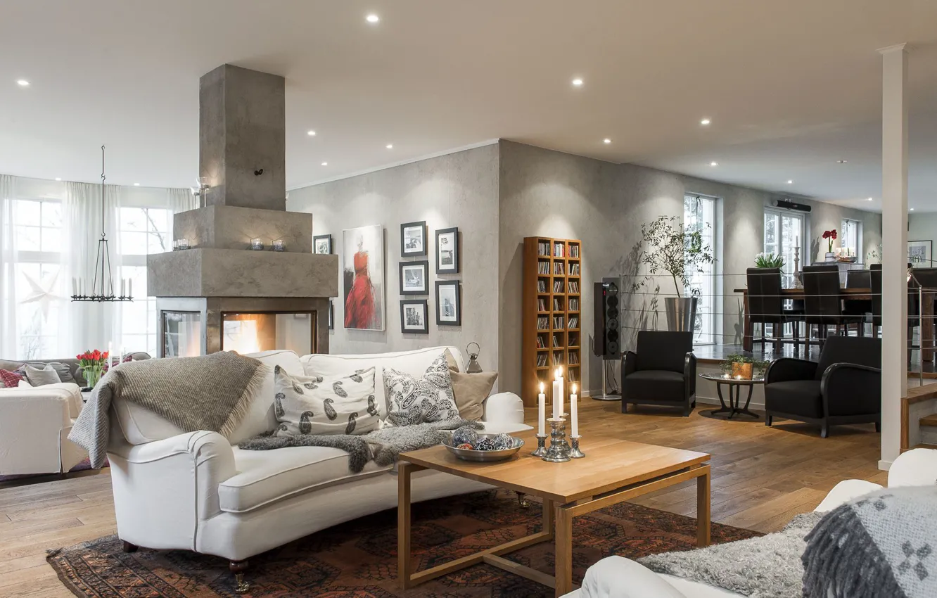 Фото обои design, style, interior, fireplace, living space