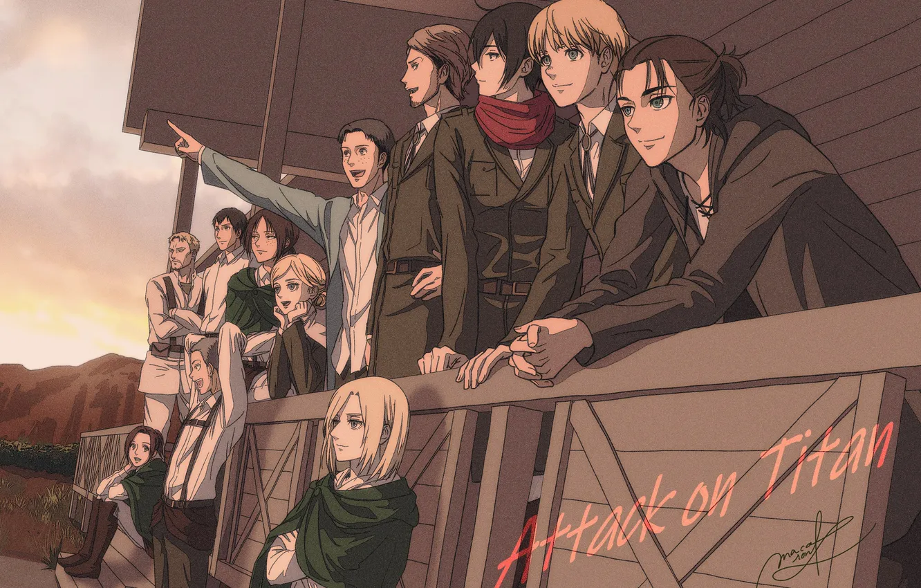 Фото обои люди, персонажи, Атака Титанов, Attack On Titan, shingeki no kyoujin