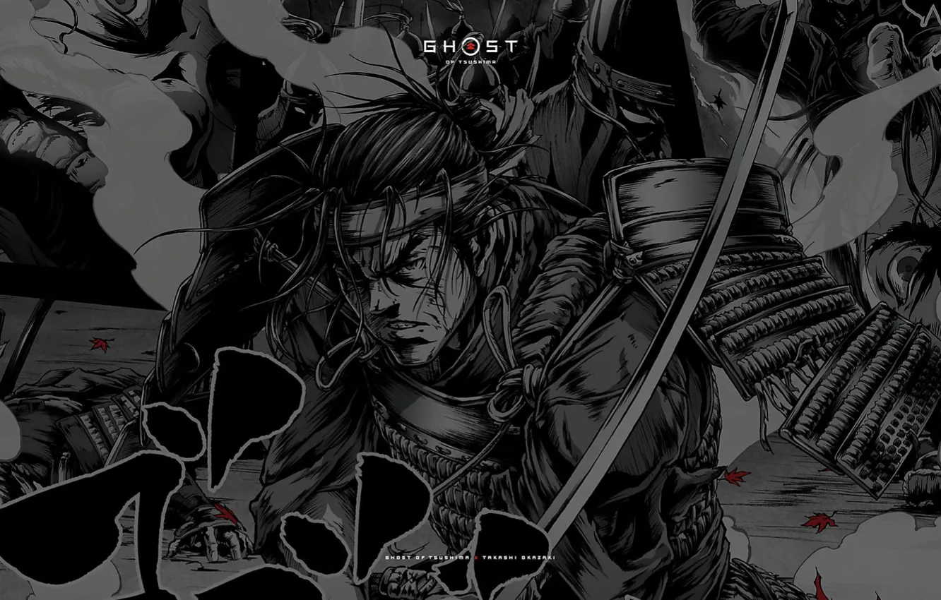 Фото обои Самурай, Games, Art, Samurai, Games Art, Ghost of Tsushima