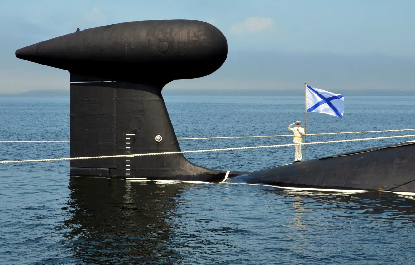 Фото обои лодка, подводная, Гепард, атомная, Парад
