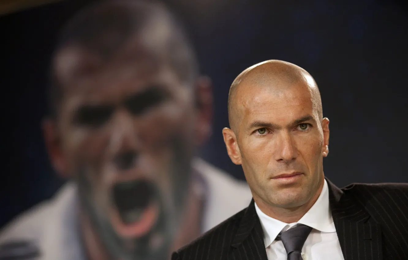 Фото обои Спорт, Футбол, Мужчина, Реал Мадрид, Real Madrid, Футболист, Легенда, Zinedine Zidane