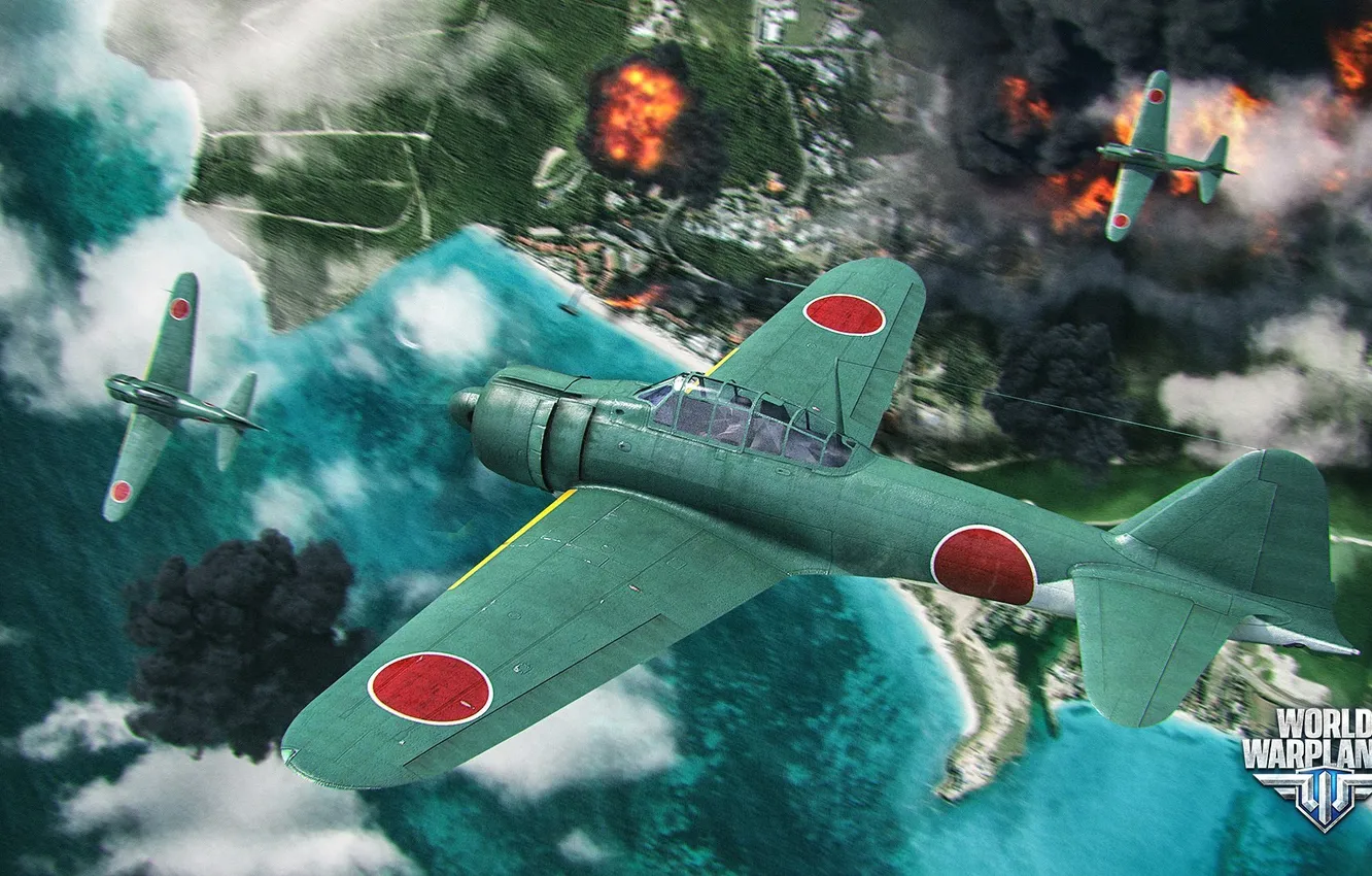 Фото обои самолет, Япония, aviation, авиа, MMO, Wargaming.net, World of Warplanes, WoWp