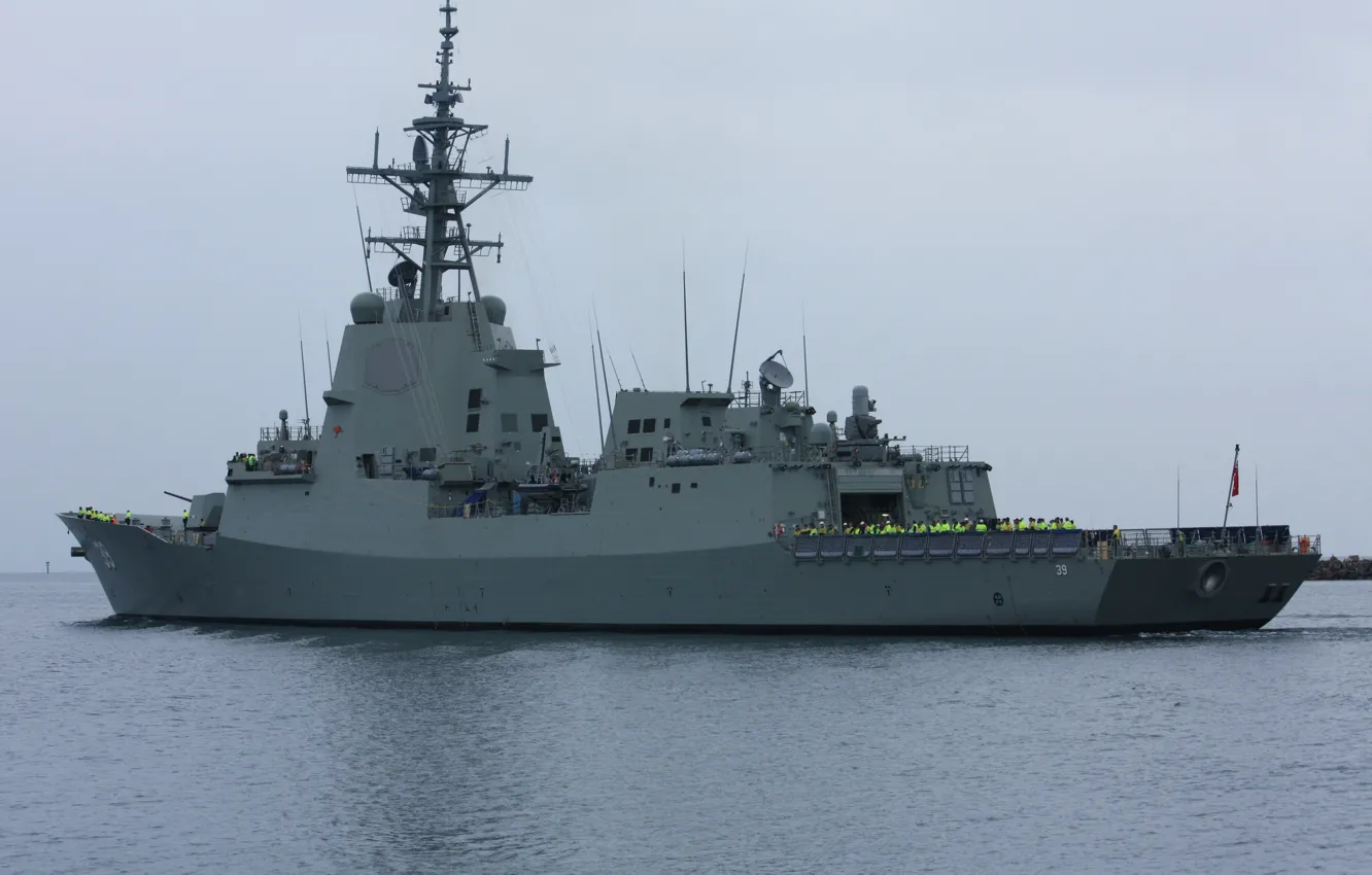Фото обои корабль, Австралия, боевой, ВМС, HMAS, Hobart