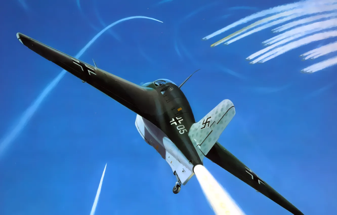 Фото обои aircraft, war, art, airplane, aviation, dogfight