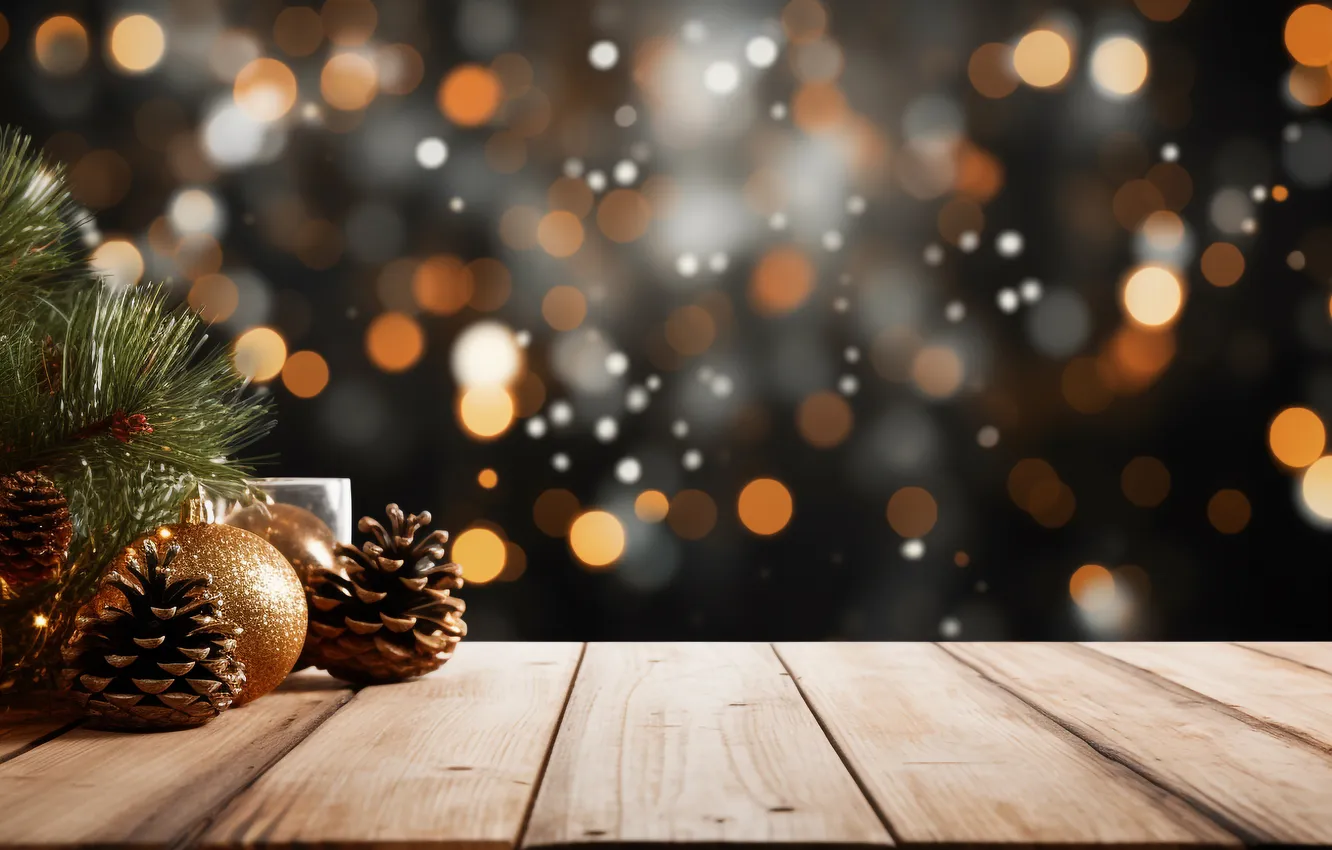 Фото обои украшения, фон, шары, елка, Рождество, Новый год, Christmas, balls