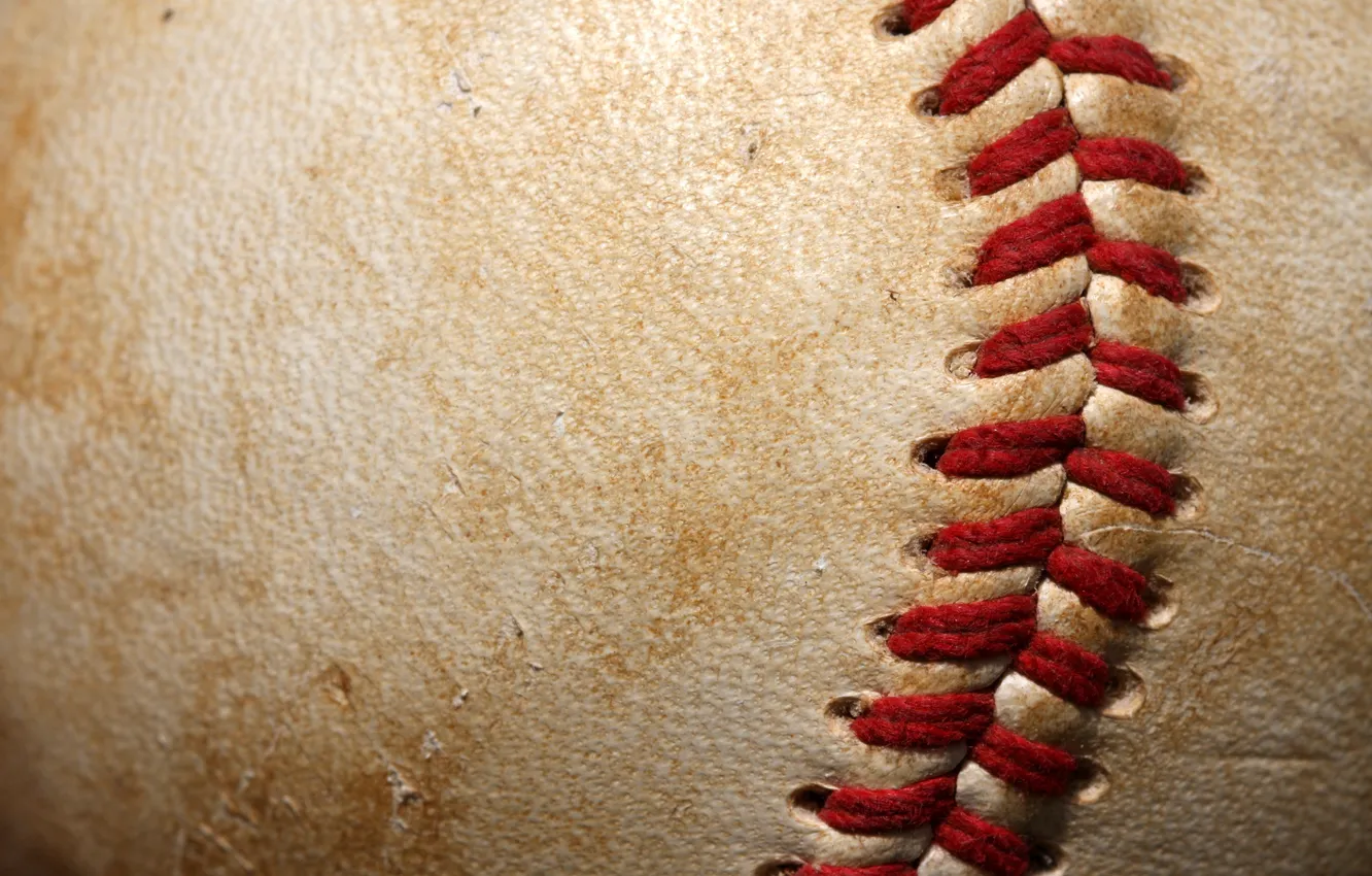 Фото обои leather, ball, baseball, thread, softball