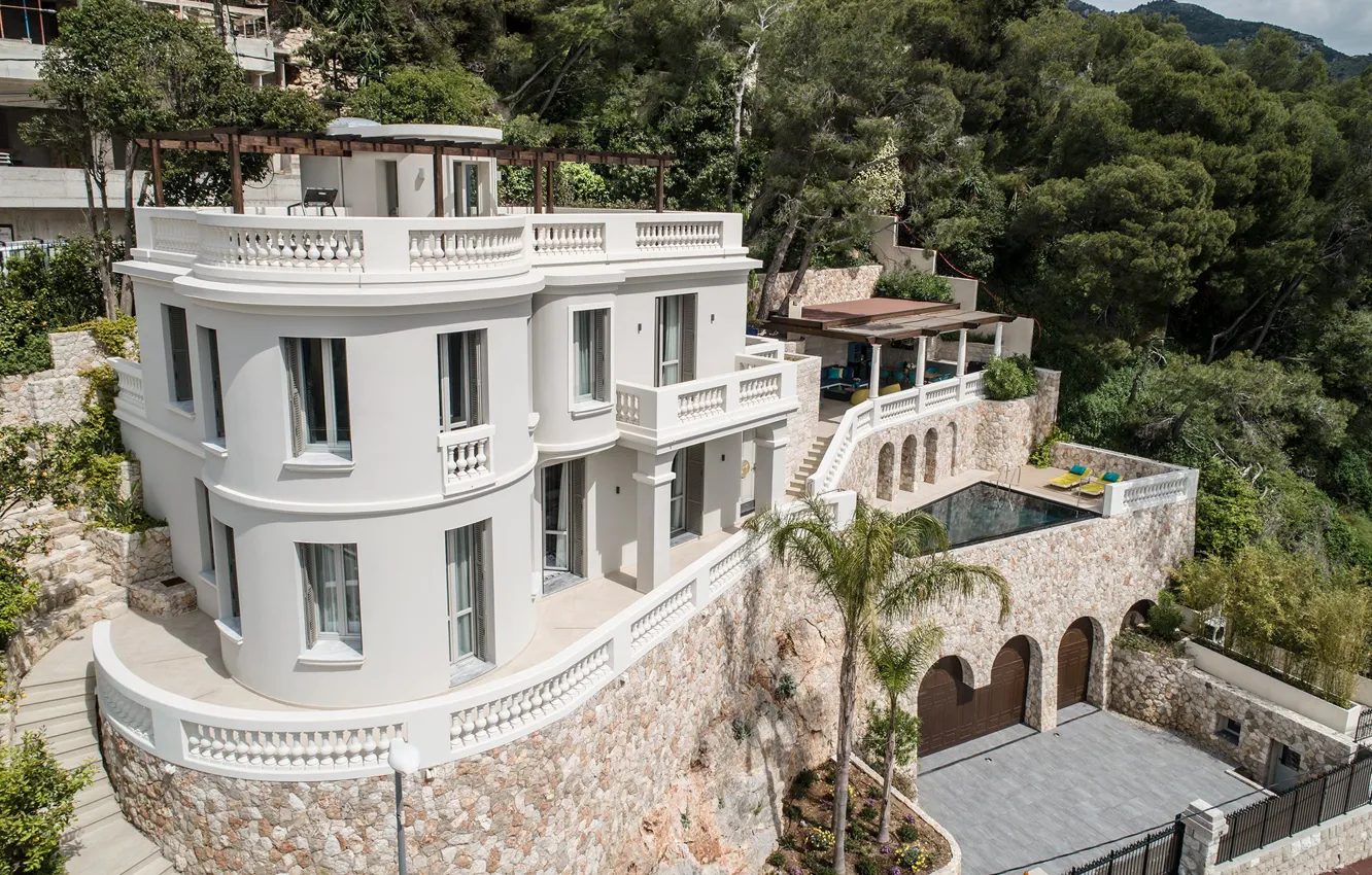 Фото обои город, вилла, бассейн, Монако, Villa in Monaco