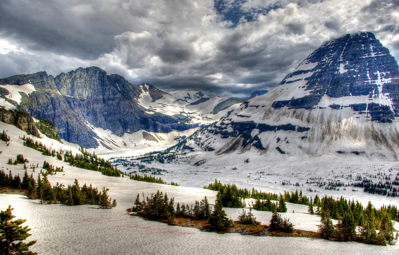 Фото обои фото, Природа, Зима, Горы, Снег, Канада, Парк, Банф