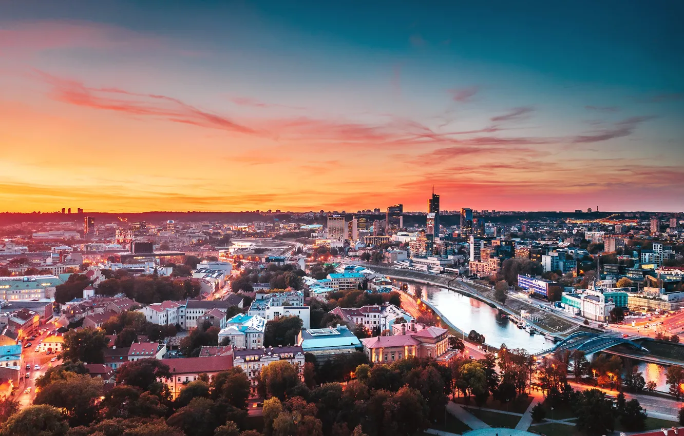 Фото обои город, Lietuva, Vilnius