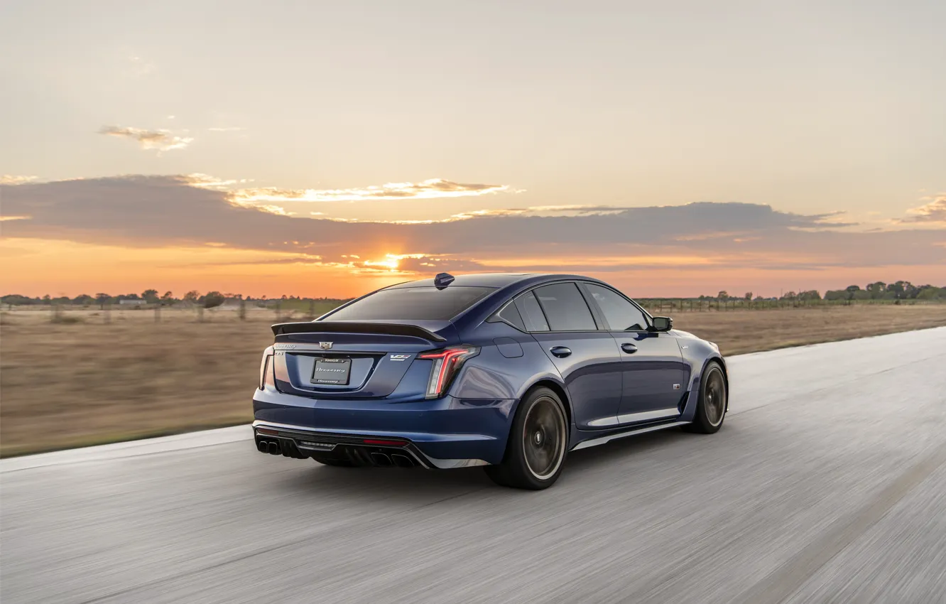 Фото обои Cadillac, speed, Hennessey, Hennessey Cadillac CT5-V