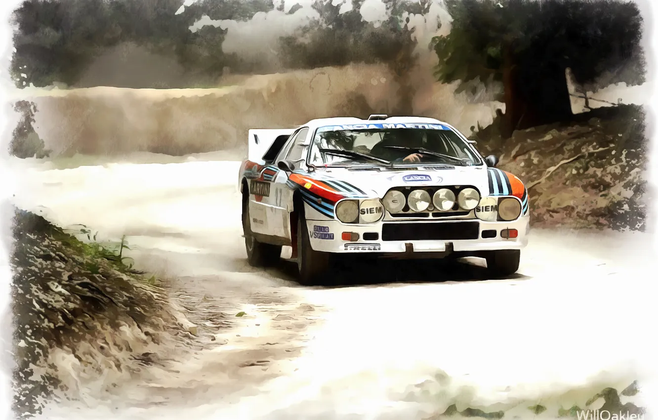 Фото обои auto, racing, Lancia, art