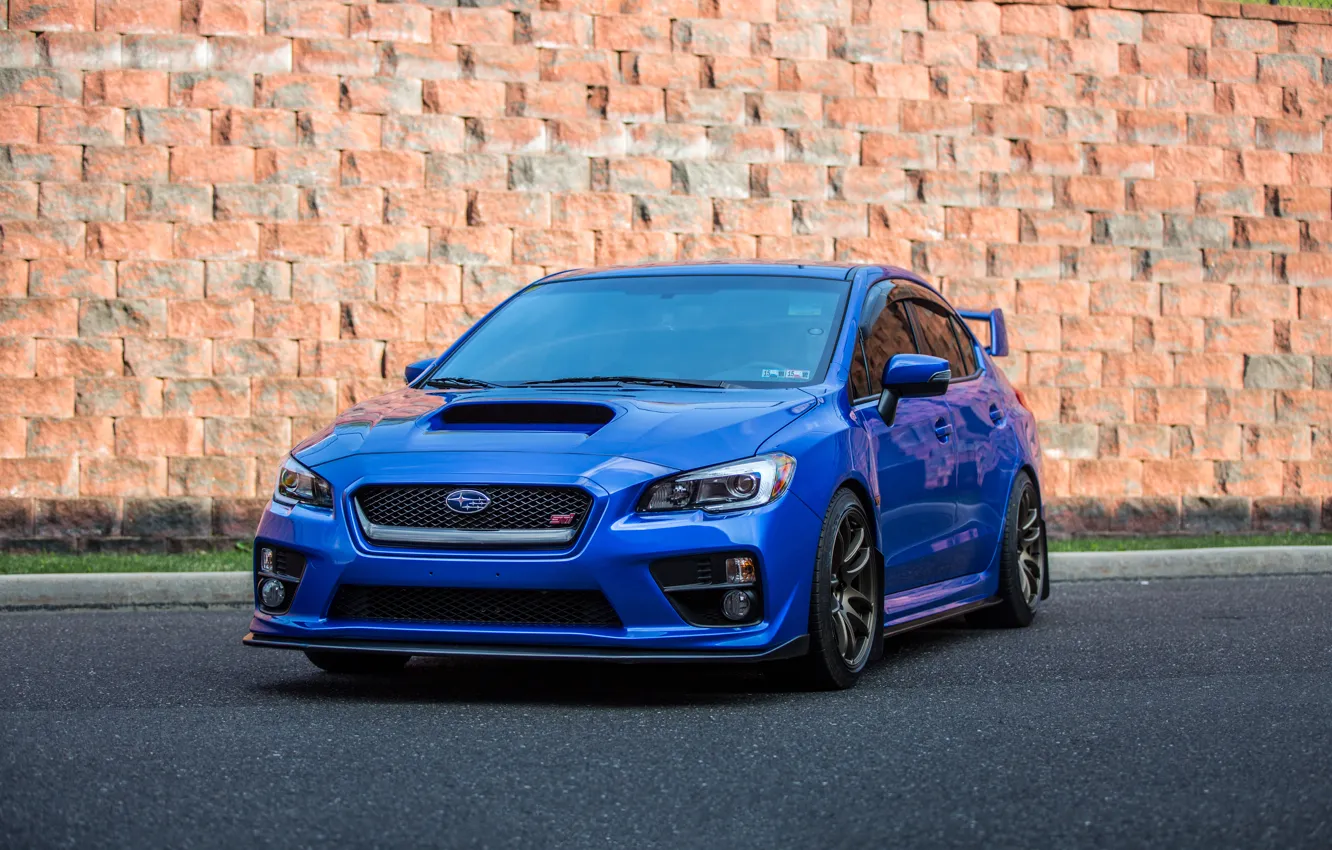 Фото обои Subaru, WRX, Blue, STI