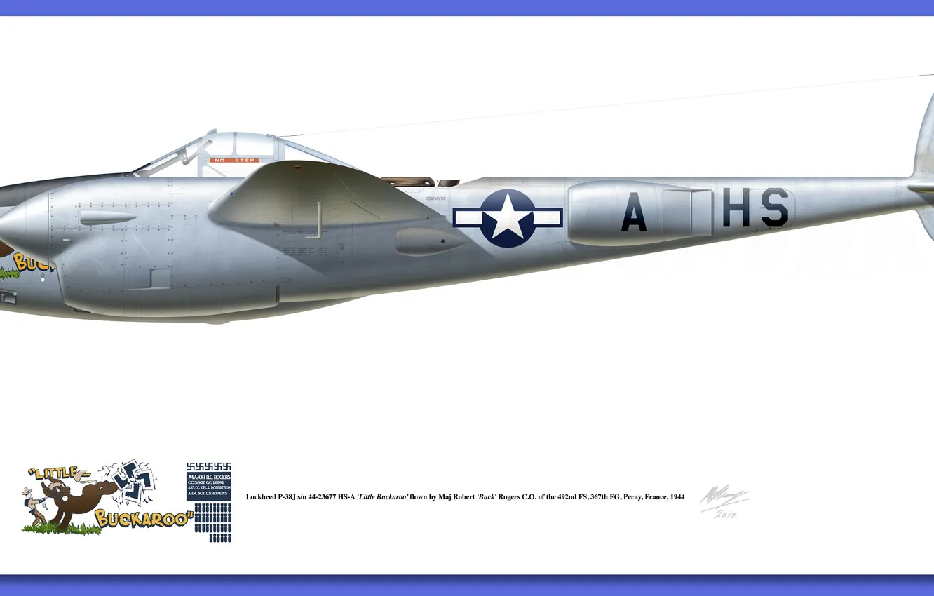 Фото обои aircraft, illustrations, P-38 Lightning