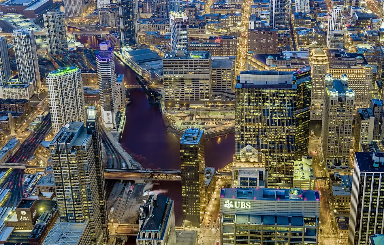 Фото обои city, высота, небоскребы, USA, америка, чикаго, Chicago, сша