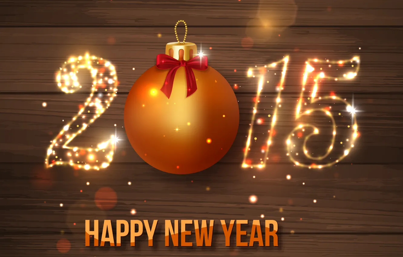 Фото обои Новый Год, gold, New Year, Happy, sparkle, 2015