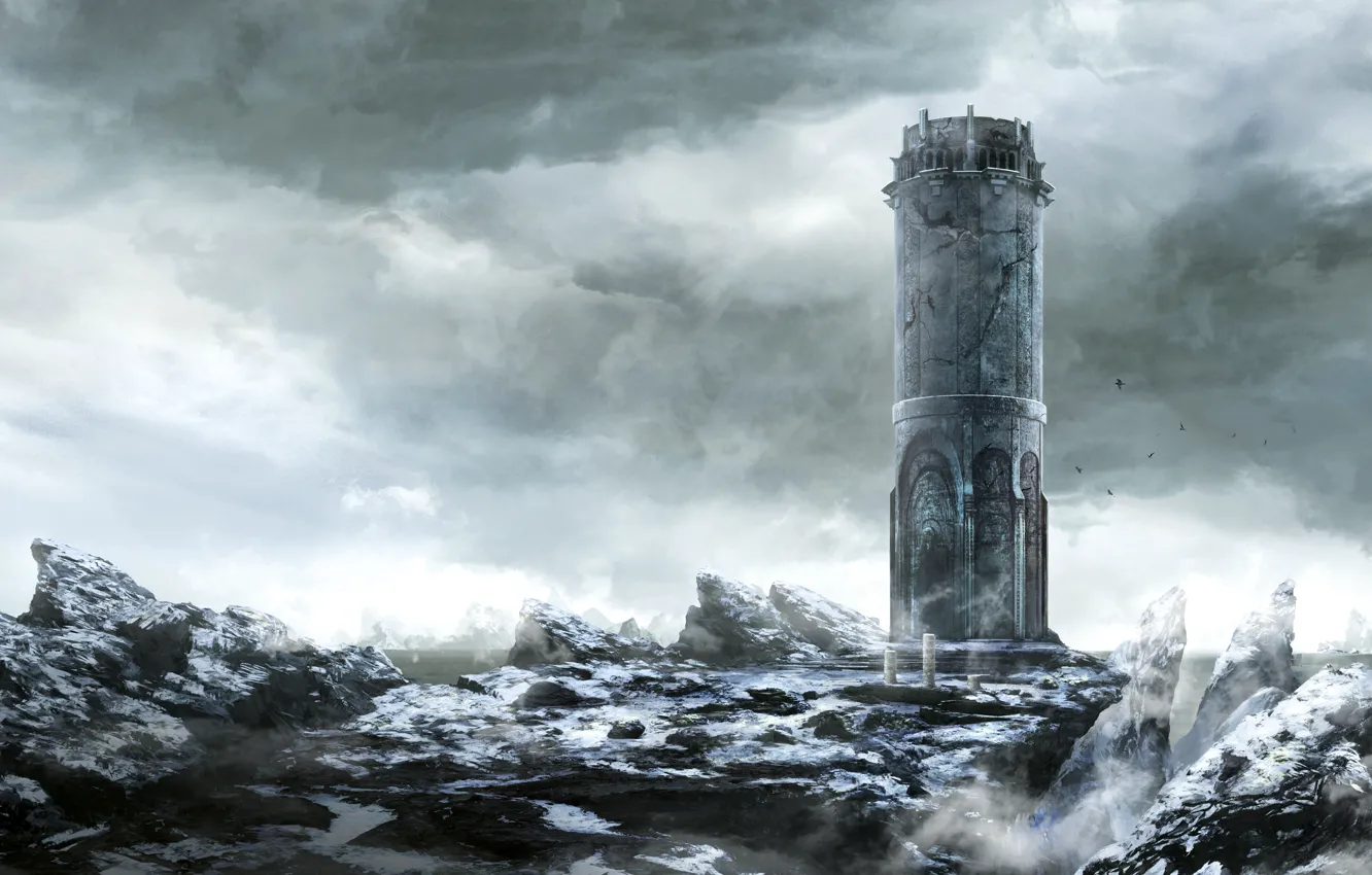 Фото обои башня, Ведьмак, The Witcher 3: Wild Hunt