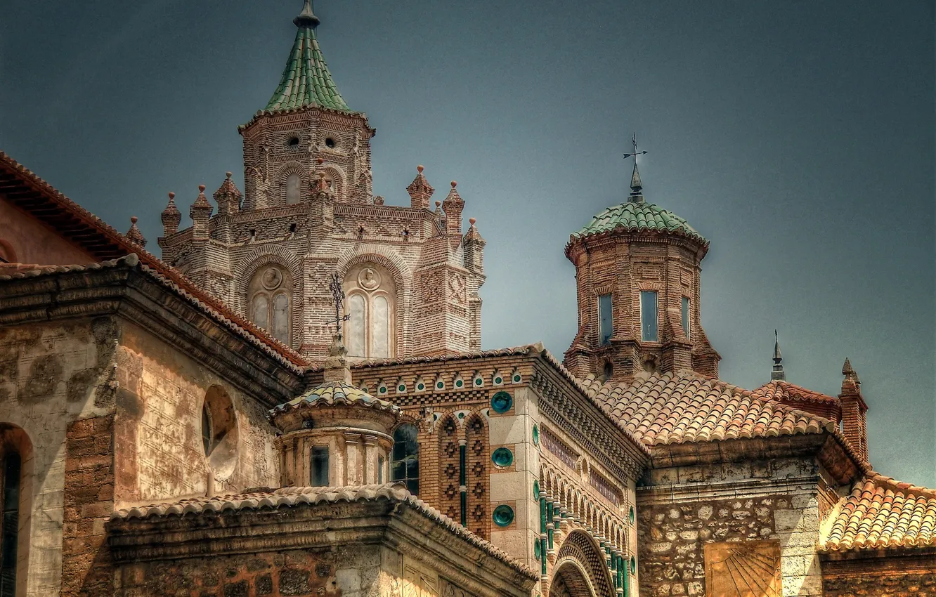 Фото обои церковь, собор, архитектура, Испания, Spain, Teruel, Теруэль, Теруэльский собор