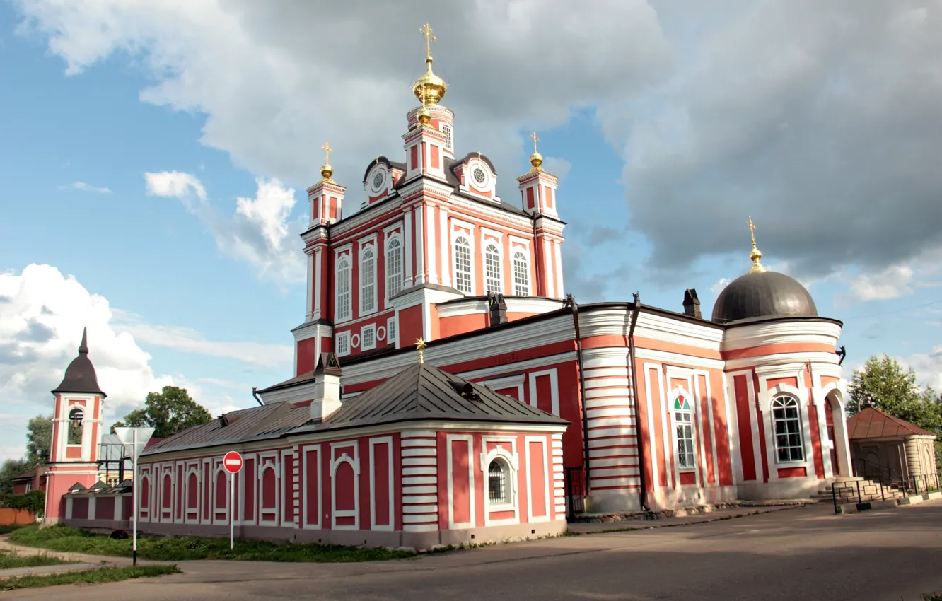 Фото обои лето, церковь, купол