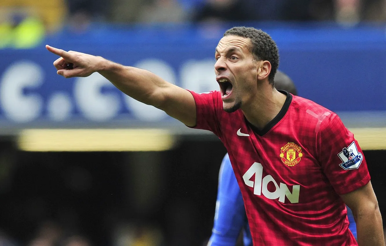 Фото обои Manchester United, old trafford, red devil, rio ferdinand