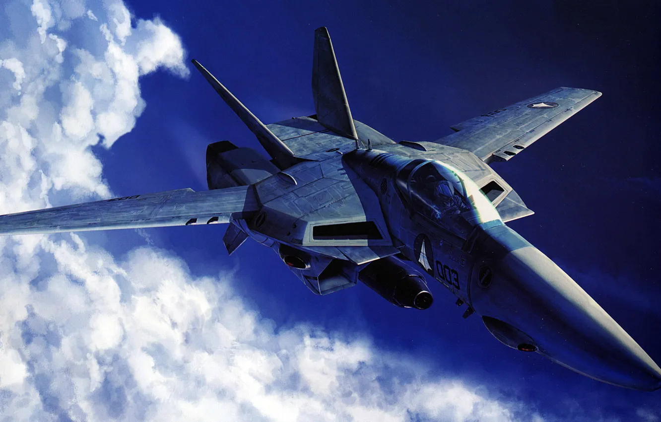 Фото обои небо, самолет, будущее, технологии, истребитель, VF-1A Valkyrie Jet Fighter