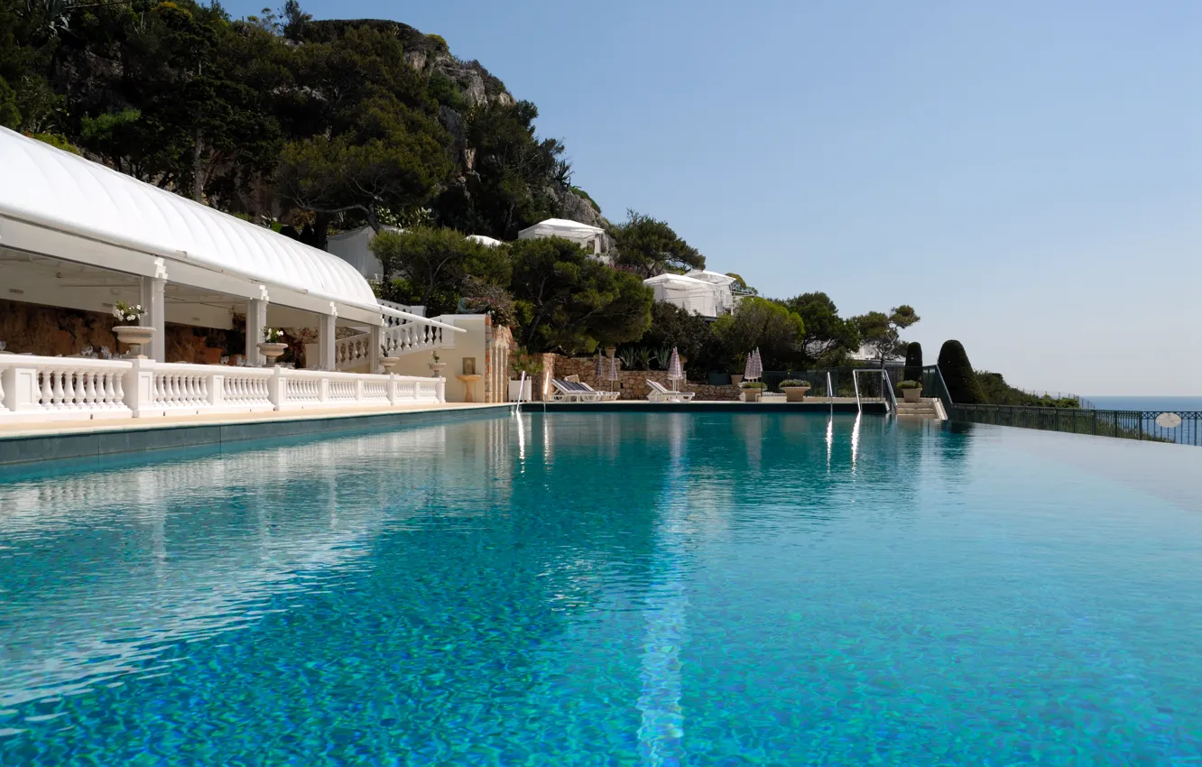 Фото обои World, France, hotel, swimming pool, resort of Saint-Jean, Cap-Ferrat