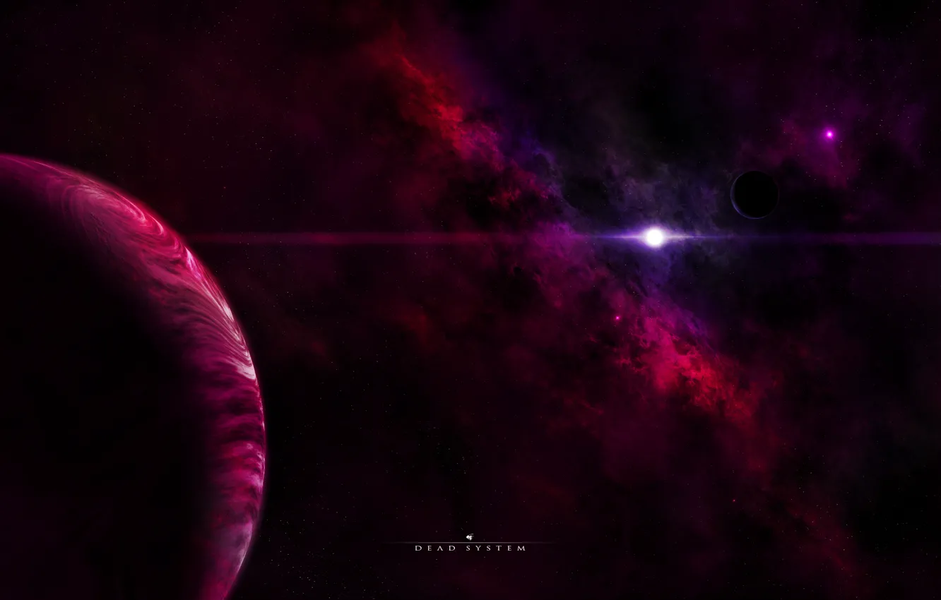 Фото обои мрак, газовый гигант, звездная система, межзвездный газ