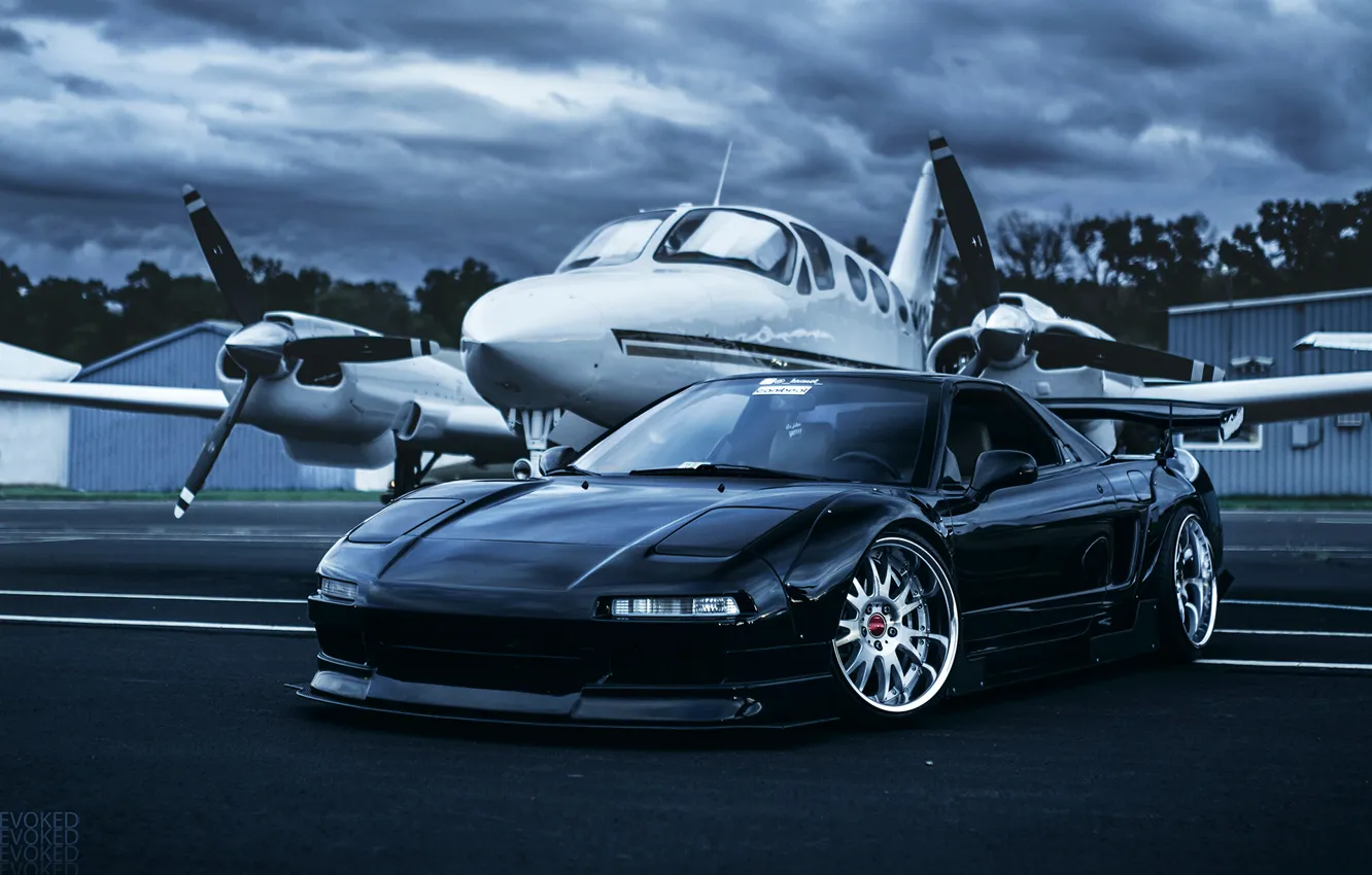 Фото обои Honda, самолёт, front, Acura, NSX, Evoked Photography