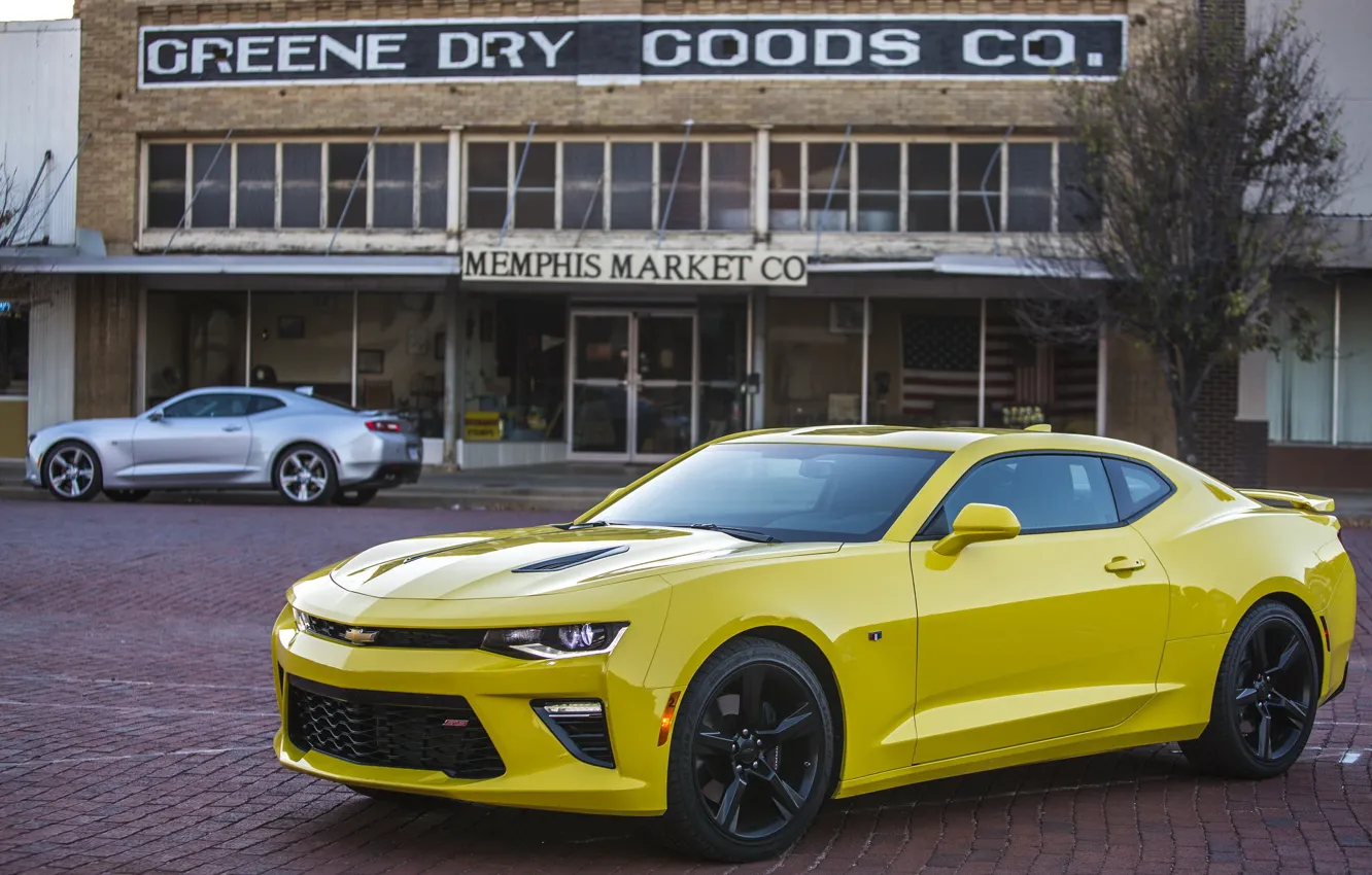 Фото обои camaro, chevrolet, yellow, 2016