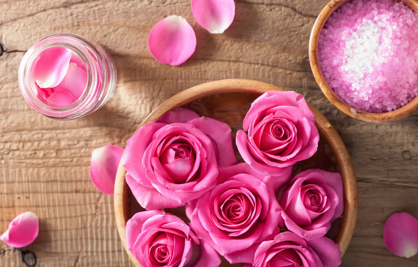 Фото обои цветы, розы, лепестки, натюрморт, розовые цветы, spa
