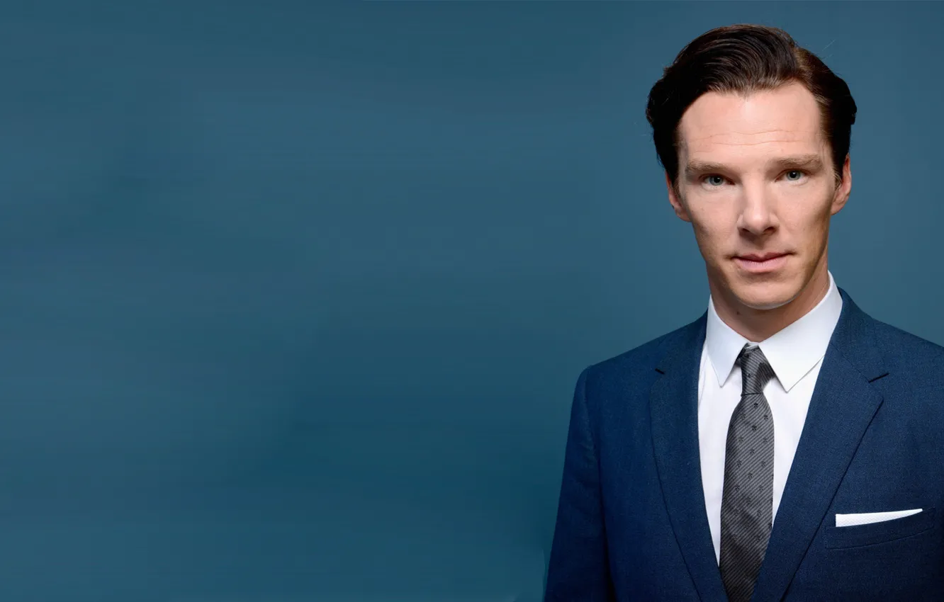 Фото обои синий фон, Бенедикт Камбербэтч, Benedict Cumberbatch, британский актер