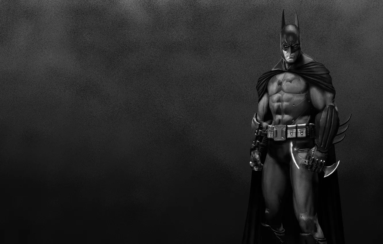 Фото обои черно-белый, Бэтмен, Batman, суровый