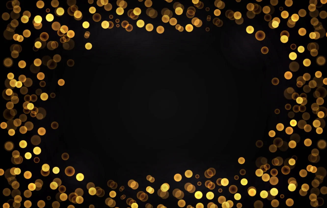 Фото обои фон, golden, золотой, gold, new year, background, боке, bokeh