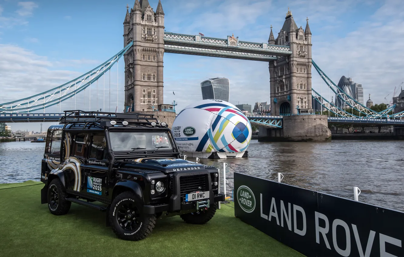 Фото обои Land Rover, London, World Cup, Defender, Off road, Land Rover Rugby World Cup Defender, Rugby