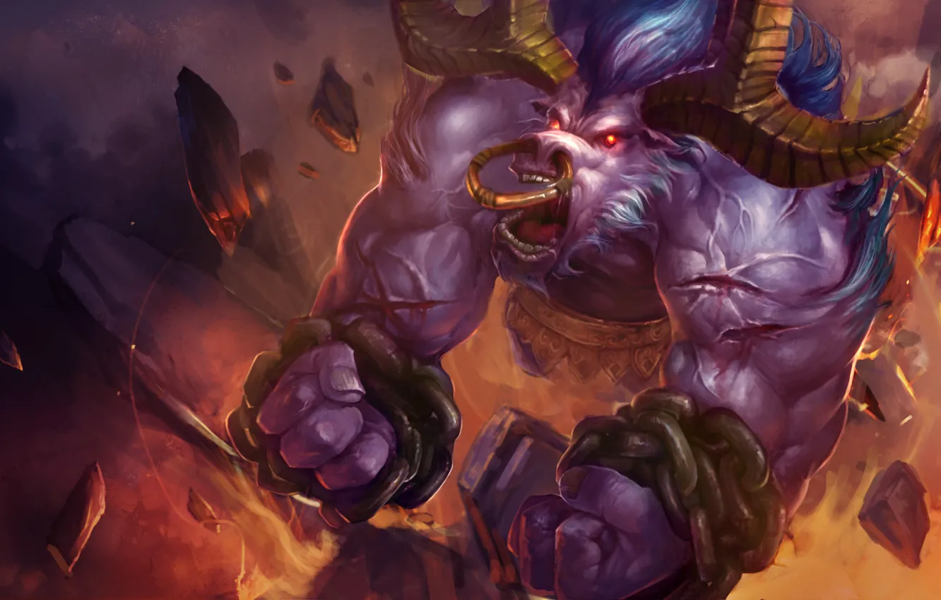 Фото обои League of Legends, Алистар, Alistar