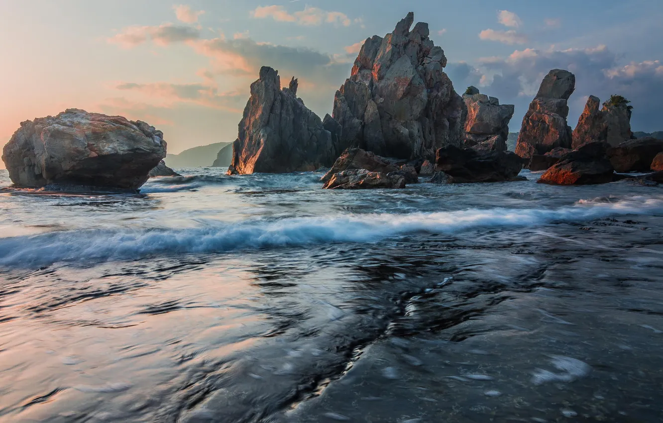 Фото обои море, природа, скалы, побережье