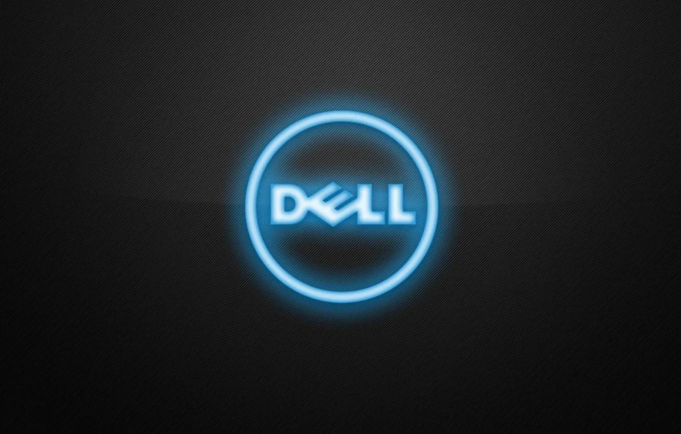 Фото обои logo, carbon, dell