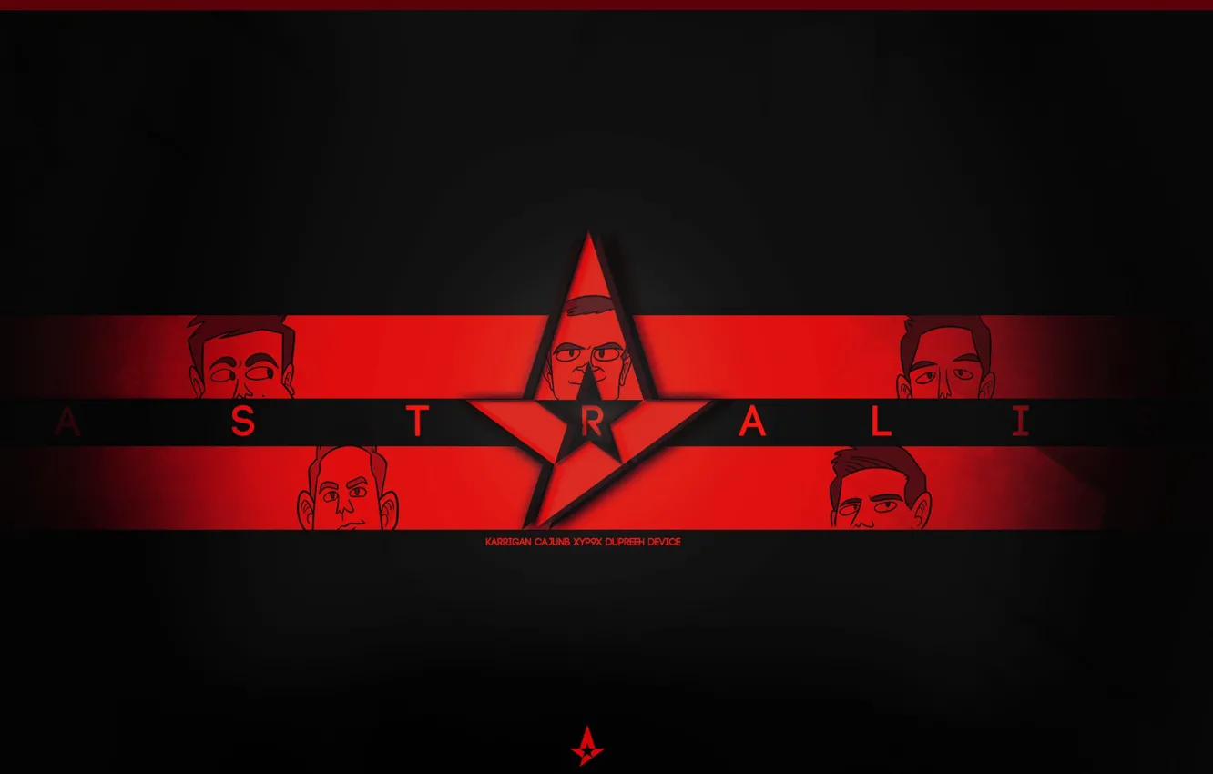 Фото обои red, logo, art, team, counter-strike, black background, csgo, cs go